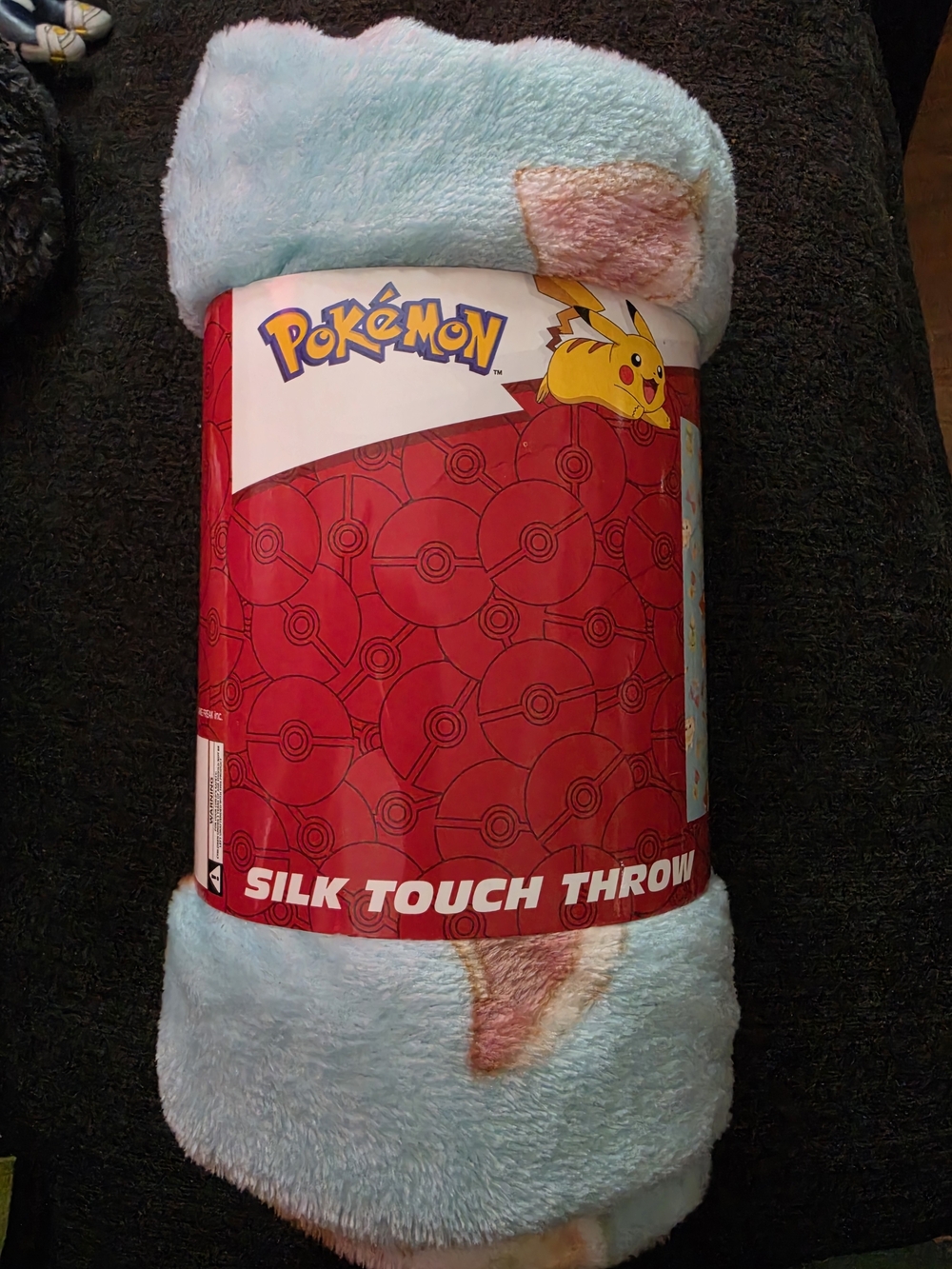 Pokemon Silk Touch Throw Blanket - Light Blue